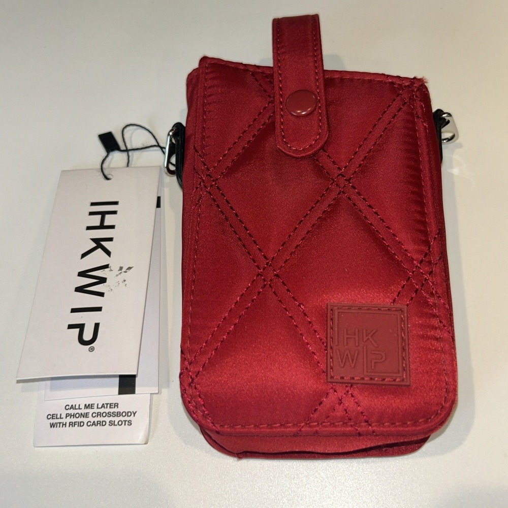IHKWIP Call Me Later Cell Phone Carrier with‎ RFID Bright Red NWT No Handle